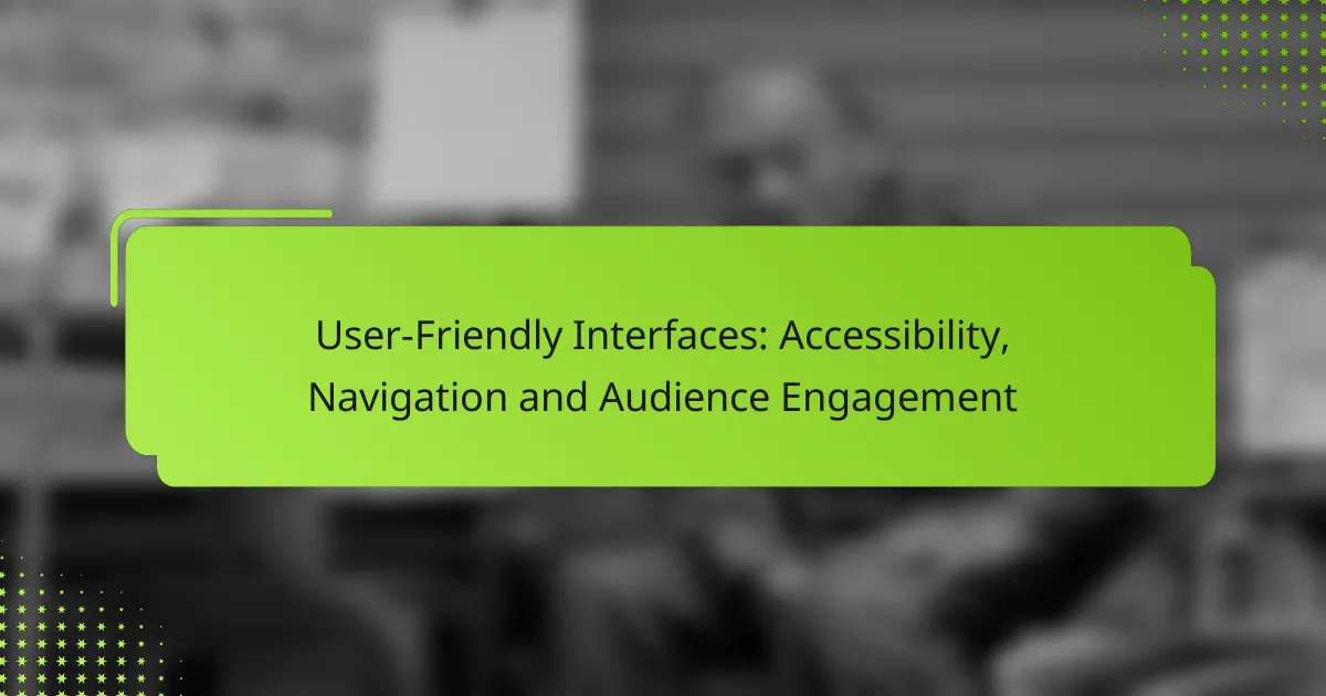 User-Friendly Interfaces: Accessibility, Navigation and Audience Engagement