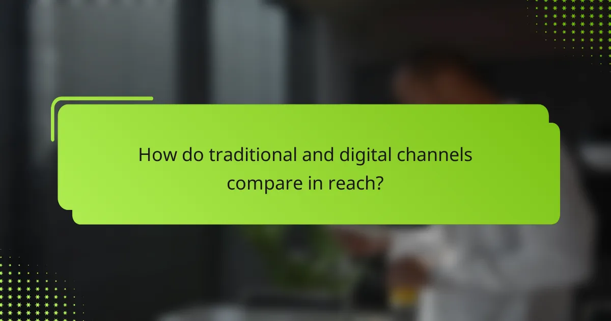 How do traditional and digital channels compare in reach?