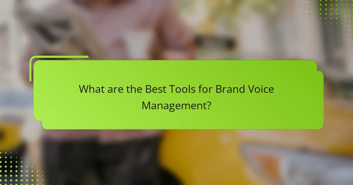 What are the Best Tools for Brand Voice Management?